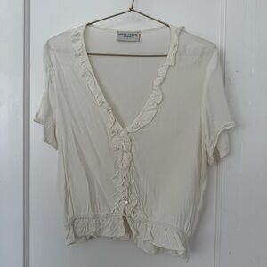 Dress forum white cropped blouse